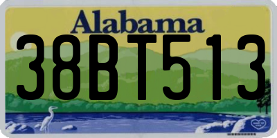 AL license plate 38BT513