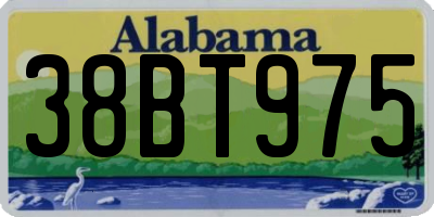 AL license plate 38BT975