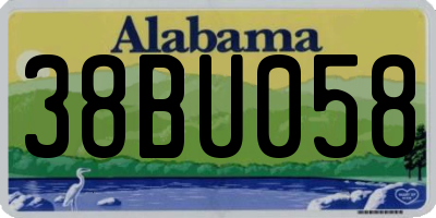 AL license plate 38BU058