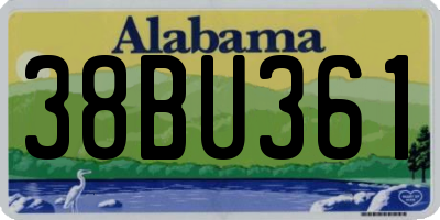 AL license plate 38BU361