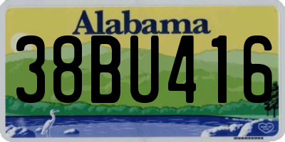 AL license plate 38BU416