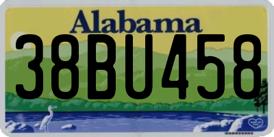 AL license plate 38BU458