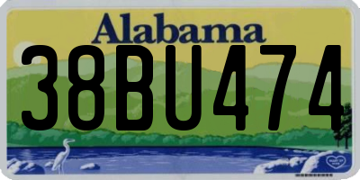 AL license plate 38BU474