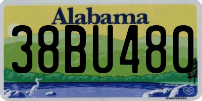 AL license plate 38BU480