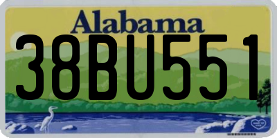 AL license plate 38BU551