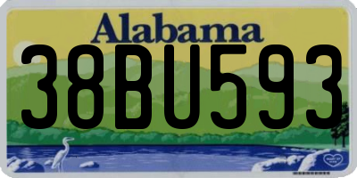 AL license plate 38BU593