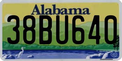 AL license plate 38BU640