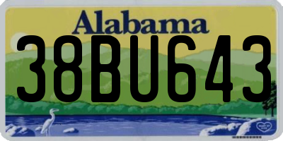 AL license plate 38BU643