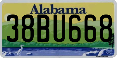 AL license plate 38BU668