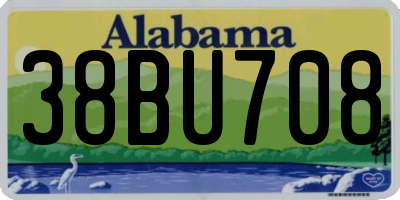 AL license plate 38BU708