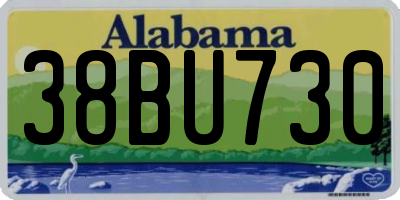 AL license plate 38BU730