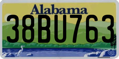 AL license plate 38BU763