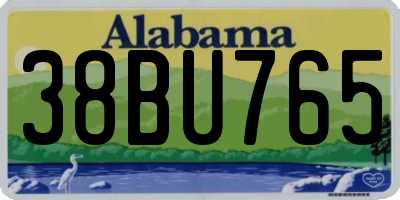AL license plate 38BU765