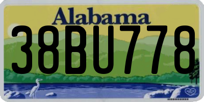 AL license plate 38BU778