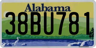 AL license plate 38BU781