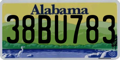 AL license plate 38BU783