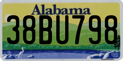 AL license plate 38BU798