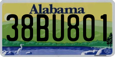 AL license plate 38BU801
