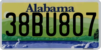AL license plate 38BU807