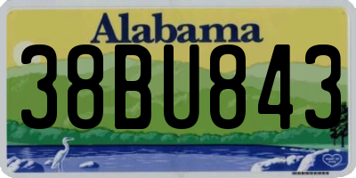 AL license plate 38BU843