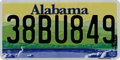AL license plate 38BU849