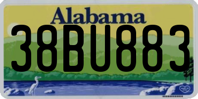 AL license plate 38BU883