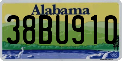 AL license plate 38BU910