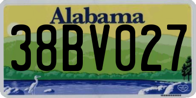 AL license plate 38BV027