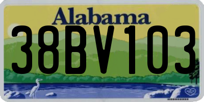 AL license plate 38BV103