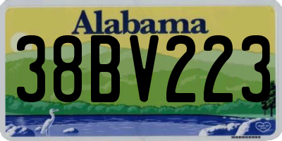 AL license plate 38BV223