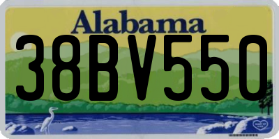 AL license plate 38BV550