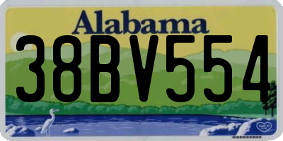 AL license plate 38BV554