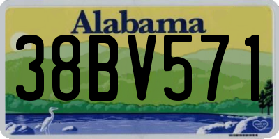 AL license plate 38BV571