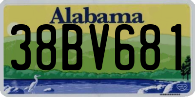 AL license plate 38BV681