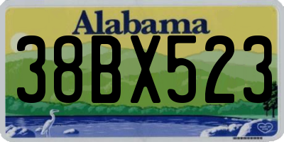 AL license plate 38BX523
