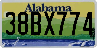 AL license plate 38BX774