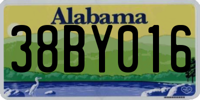 AL license plate 38BY016
