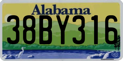 AL license plate 38BY316