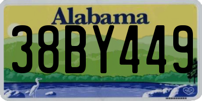 AL license plate 38BY449