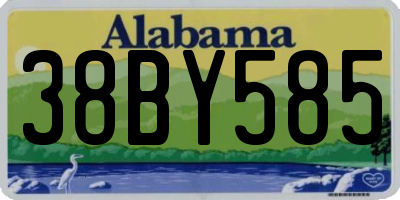 AL license plate 38BY585