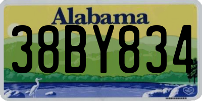 AL license plate 38BY834