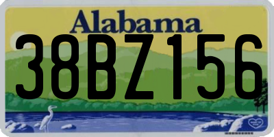 AL license plate 38BZ156