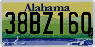 AL license plate 38BZ160