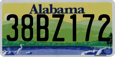 AL license plate 38BZ172