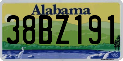AL license plate 38BZ191