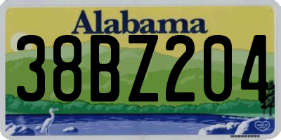 AL license plate 38BZ204