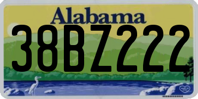 AL license plate 38BZ222