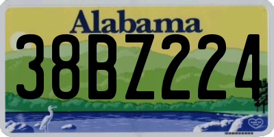 AL license plate 38BZ224