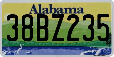AL license plate 38BZ235
