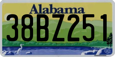 AL license plate 38BZ251